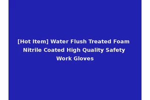 [Hot Item] Water Flush Treated Foam Nitrile Coated High Quality Safety Work Gloves
