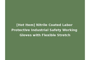 [Hot Item] Nitrile Coated Labor Protective Industrial Safety Working Gloves with Flexible Stretch
