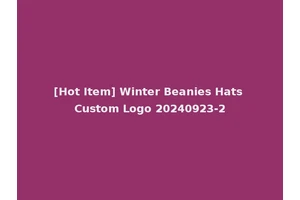 [Hot Item] Winter Beanies Hats Custom Logo 20240923-2