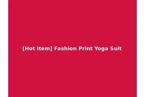 [Hot Item] Fashion Print Yoga Suit