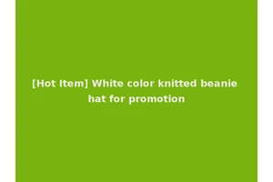 [Hot Item] White color knitted beanie hat for promotion