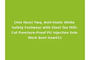 [Hot Item] Ywq, Anti-Static White Safety Footwear with Steel Toe MID-Cut Puncture-Proof PU Injection Sole Work Boot Hsw011