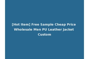 [Hot Item] Free Sample Cheap Price Wholesale Men PU Leather Jacket Custom