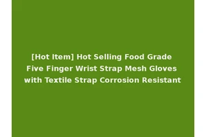 [Hot Item] Hot Selling Food Grade Five Finger Wrist Strap Mesh Gloves with Textile Strap Corrosion Resistant