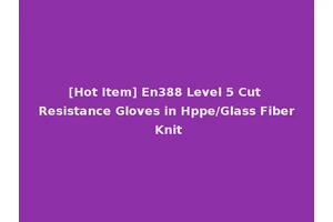 [Hot Item] En388 Level 5 Cut Resistance Gloves in Hppe/Glass Fiber Knit
