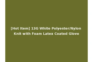 [Hot Item] 13G White Polyester/Nylon Knit with Foam Latex Coated Glove