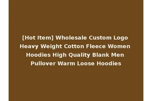 [Hot Item] Wholesale Custom Logo Heavy Weight Cotton Fleece Women Hoodies High Quality Blank Men Pullover Warm Loose Hoodies