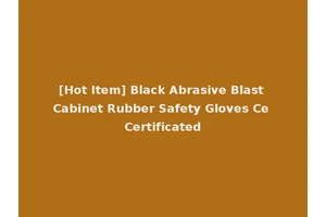 [Hot Item] Black Abrasive Blast Cabinet Rubber Safety Gloves Ce Certificated