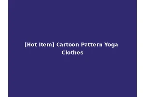 [Hot Item] Cartoon Pattern Yoga Clothes