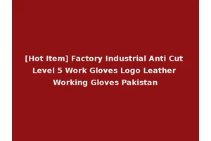 [Hot Item] Factory Industrial Anti Cut Level 5 Work Gloves Logo Leather Working Gloves Pakistan