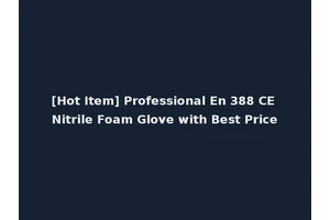 [Hot Item] Professional En 388 CE Nitrile Foam Glove with Best Price