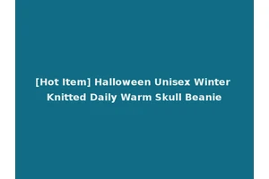 [Hot Item] Halloween Unisex Winter Knitted Daily Warm Skull Beanie