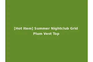 [Hot Item] Summer Nightclub Grid Plum Vest Top