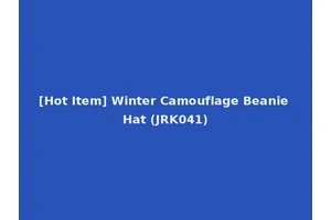 [Hot Item] Winter Camouflage Beanie Hat (JRK041)