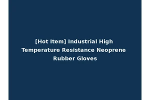 [Hot Item] Industrial High Temperature Resistance Neoprene Rubber Gloves