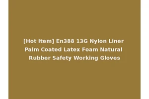 [Hot Item] En388 13G Nylon Liner Palm Coated Latex Foam Natural Rubber Safety Working Gloves