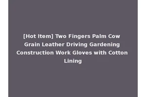 [Hot Item] Two Fingers Palm Cow Grain Leather Driving Gardening Construction Work Gloves with Cotton Lining
