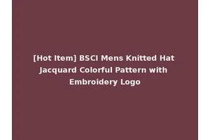 [Hot Item] BSCI Mens Knitted Hat Jacquard Colorful Pattern with Embroidery Logo