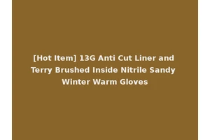 [Hot Item] 13G Anti Cut Liner and Terry Brushed Inside Nitrile Sandy Winter Warm Gloves