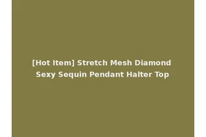 [Hot Item] Stretch Mesh Diamond Sexy Sequin Pendant Halter Top