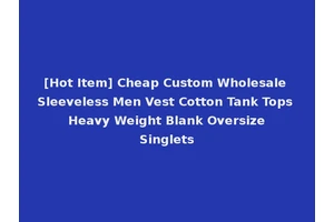 [Hot Item] Cheap Custom Wholesale Sleeveless Men Vest Cotton Tank Tops Heavy Weight Blank Oversize Singlets