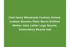 [Hot Item] Wholesale Fashion Unisex Custom Beanies Plain Warm Knitted Winter Hats Letter Logo Beanie Embroidery Beanie Hat