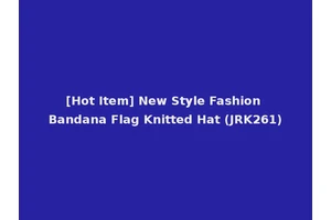 [Hot Item] New Style Fashion Bandana Flag Knitted Hat (JRK261)