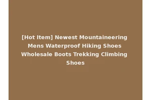 [Hot Item] Newest Mountaineering Mens Waterproof Hiking Shoes Wholesale Boots Trekking Climbing Shoes