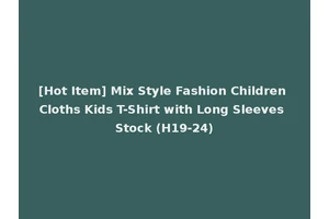 [Hot Item] Mix Style Fashion Children Cloths Kids T-Shirt with Long Sleeves Stock (H19-24)