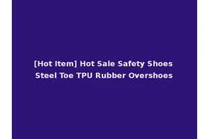 [Hot Item] Hot Sale Safety Shoes Steel Toe TPU Rubber Overshoes