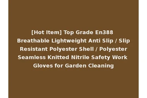 [Hot Item] Top Grade En388 Breathable Lightweight Anti Slip / Slip Resistant Polyester Shell / Polyester Seamless Knitted Nitrile Safety Work Gloves for Garden Cleaning