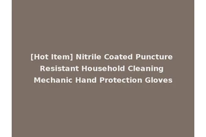 [Hot Item] Nitrile Coated Puncture Resistant Household Cleaning Mechanic Hand Protection Gloves