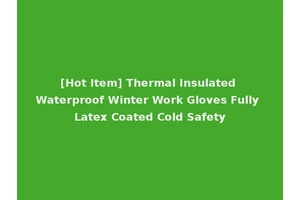 [Hot Item] Thermal Insulated Waterproof Winter Work Gloves Fully Latex Coated Cold Safety