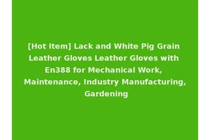 [Hot Item] Lack and White Pig Grain Leather Gloves Leather Gloves with En388 for Mechanical Work, Maintenance, Industry Manufacturing, Gardening