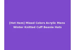 [Hot Item] Mixed Colors Acrylic Mens Winter Knitted Cuff Beanie Hats
