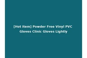 [Hot Item] Powder Free Vinyl PVC Gloves Clinic Gloves Lightly