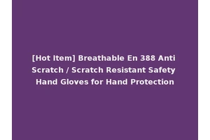 [Hot Item] Breathable En 388 Anti Scratch / Scratch Resistant Safety Hand Gloves for Hand Protection
