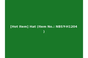 [Hot Item] Hat (Item No.: NBSY-H1204)