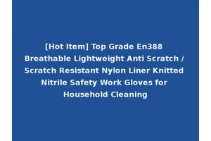 [Hot Item] Top Grade En388 Breathable Lightweight Anti Scratch / Scratch Resistant Nylon Liner Knitted Nitrile Safety Work Gloves for Household Cleaning