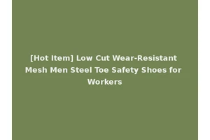 [Hot Item] Low Cut Wear-Resistant Mesh Men Steel Toe Safety Shoes for Workers