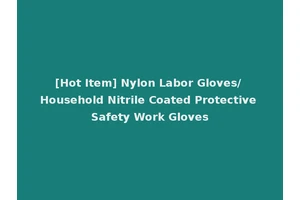 [Hot Item] Nylon Labor Gloves/ Household Nitrile Coated Protective Safety Work Gloves