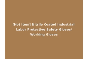 [Hot Item] Nitrile Coated Industrial Labor Protective Safety Gloves/Working Gloves