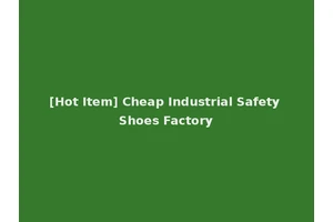 [Hot Item] Cheap Industrial Safety Shoes Factory