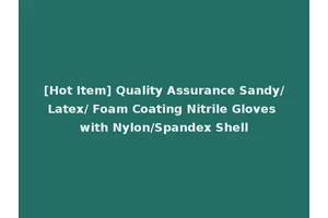 [Hot Item] Quality Assurance Sandy/Latex/ Foam Coating Nitrile Gloves with Nylon/Spandex Shell