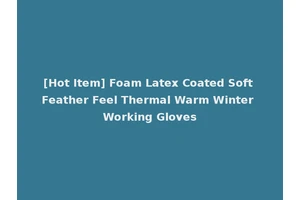 [Hot Item] Foam Latex Coated Soft Feather Feel Thermal Warm Winter Working Gloves