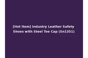 [Hot Item] Industry Leather Safety Shoes with Steel Toe Cap (Sn1351)
