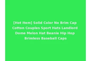 [Hot Item] Solid Color No Brim Cap Cotton Couples Sport Hats Landlord Dome Melon Hat Beanie Hip Hop Brimless Baseball Caps