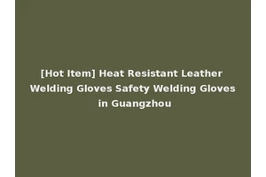 [Hot Item] Heat Resistant Leather Welding Gloves Safety Welding Gloves in Guangzhou