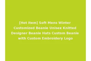 [Hot Item] Soft Mens Winter Customized Beanie Unisex Knitted Designer Beanie Hats Custom Beanie with Custom Embroidery Logo