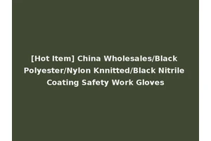 [Hot Item] China Wholesales/Black Polyester/Nylon Knnitted/Black Nitrile Coating Safety Work Gloves